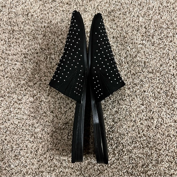 SO Black Pointed Toe Studded Mules - Picture 5 of 5